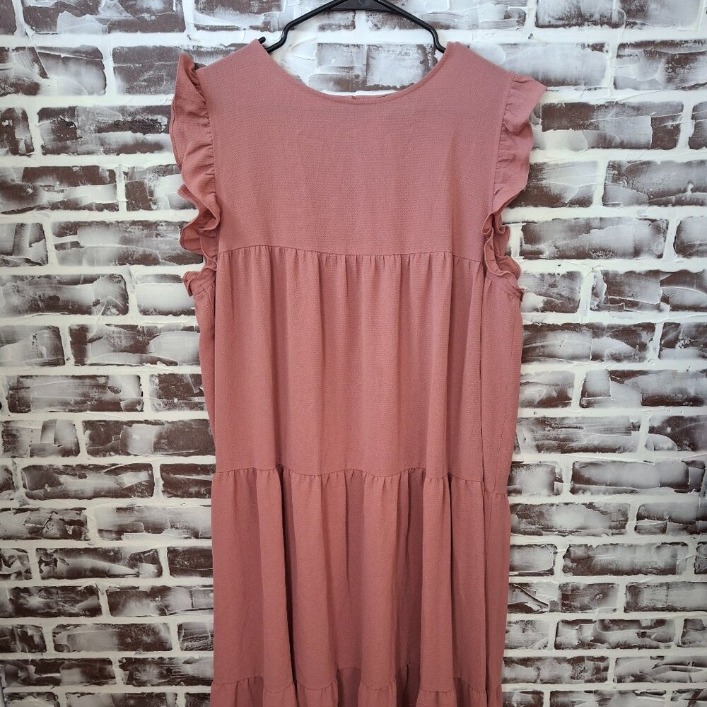 ASOS Design Size 12 Mauve Prairie Style Dress Short Sleeves Cottagecore